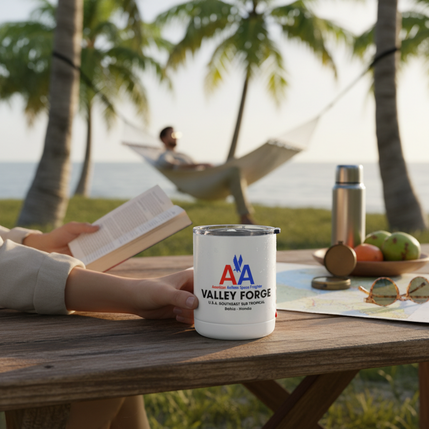 American Airlines Space Freighter "Valley Forge" - 10oz Low Ball Insulated Stainless Steel Travel Mug