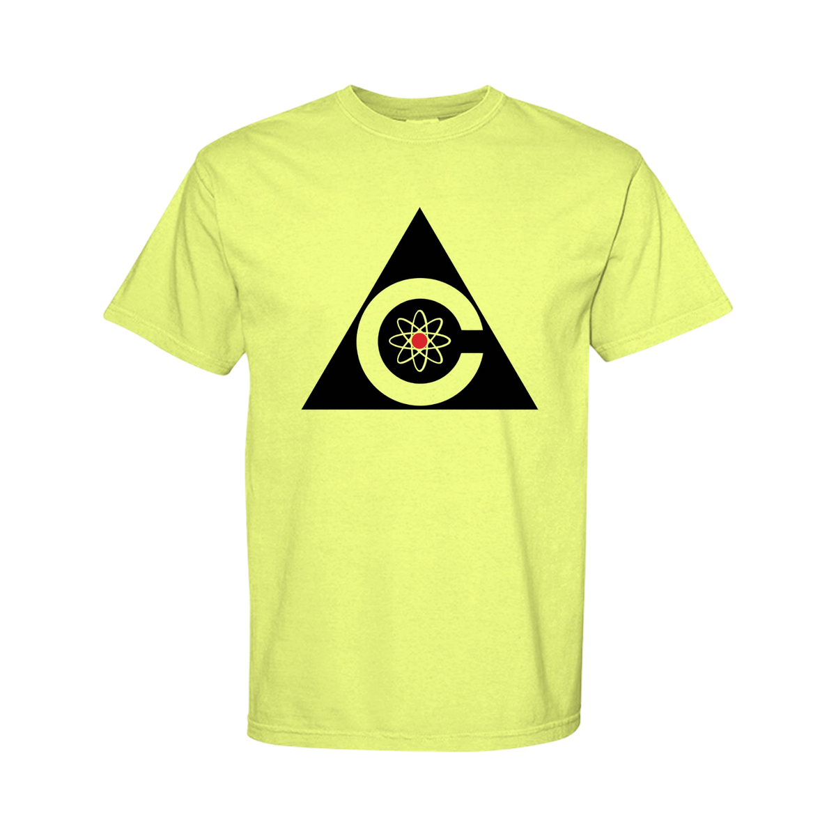 ndm:1132838 Neon Lemon Colossus: The Forbin Project - Comfort Colors Shirt with Shirt Color Center Chest Graphic Design