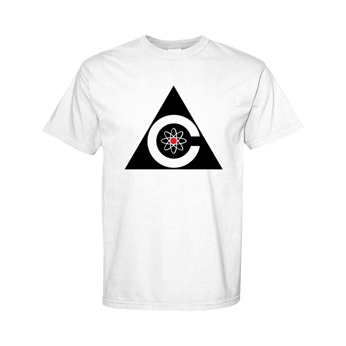 ndm:1132842 White Colossus: The Forbin Project - Comfort Colors Shirt with Shirt Color Center Chest Graphic Design