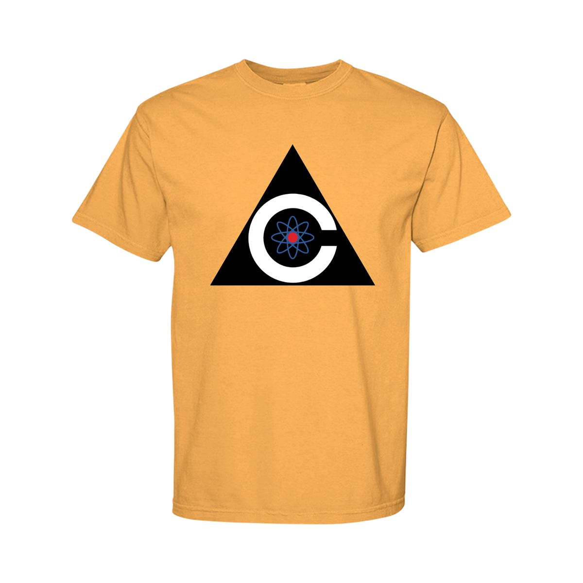 ndm:1133000 Bright Orange Colossus: The Forbin Project - Comfort Colors Shirt with Center Chest Graphic Design